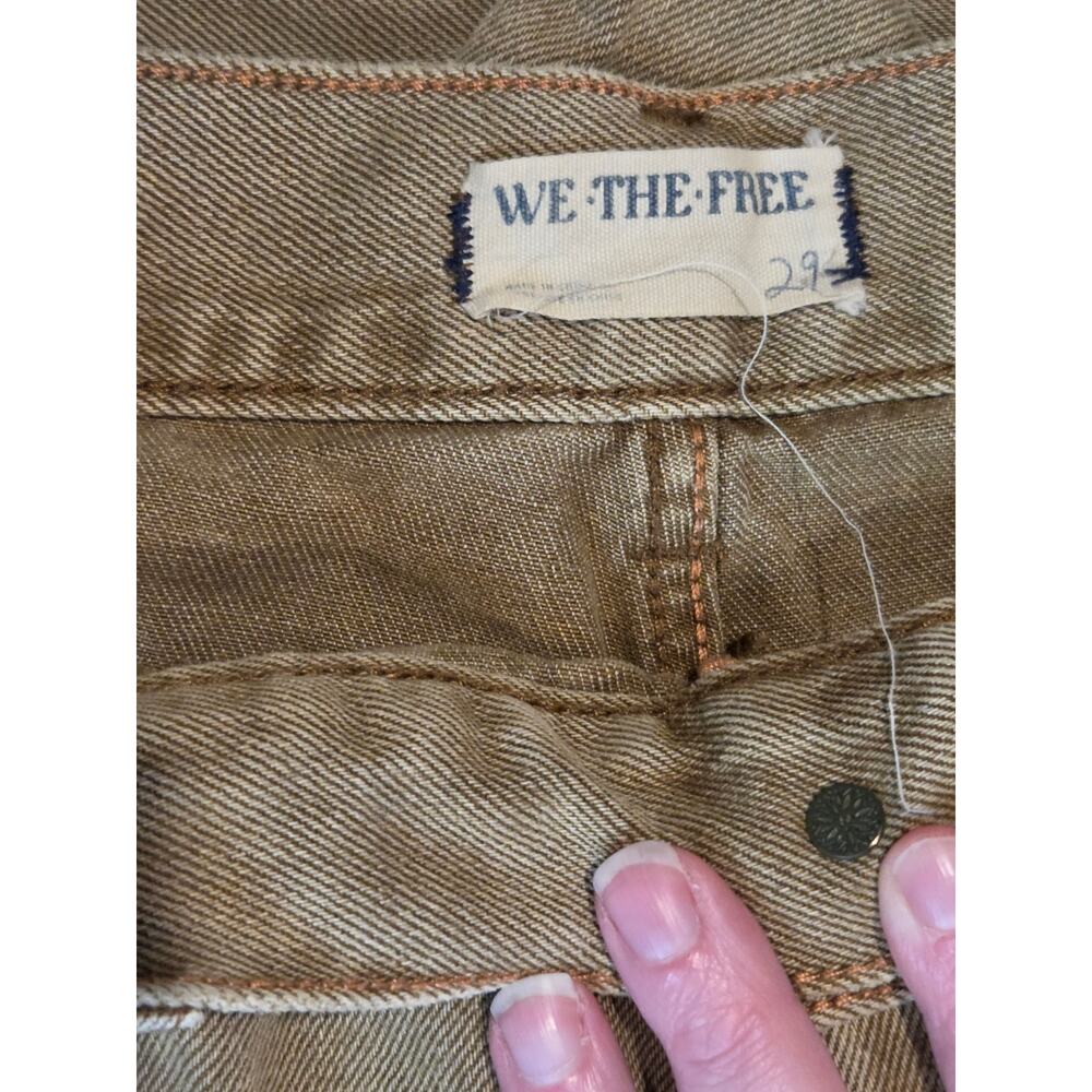 We The Free Free People Tan Wide Leg Pants Women's Size 29 Baggy Boho - Picture 3 of 4